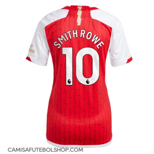 Camisa de time de futebol Arsenal Emile Smith Rowe #10 Replicas 1º Equipamento Feminina 2023-24 Manga Curta